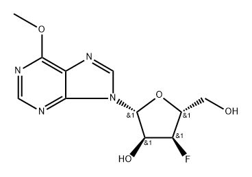 6-Methoxy-9-(3-deoxy-3-fluoro--D-ribofuranosyl)-9H-purine 구조식 이미지