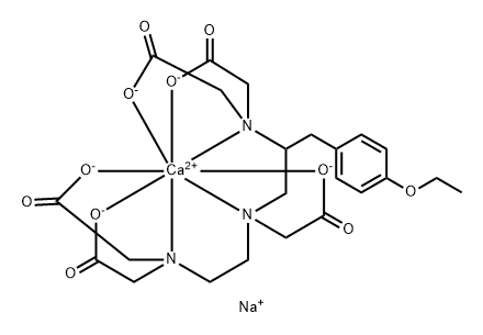 Calciate(3-), [N-[(2S)-2-[bis[(carboxy-κO)methyl]amino-κN]-3-(4-ethoxyphenyl)propyl]-N-[2-[bis[(carboxy-κO)methyl]amino-κN]ethyl]glycinato(5-)-κN,κO]-, sodium (1:3), (SA-8-11252634)- Structure