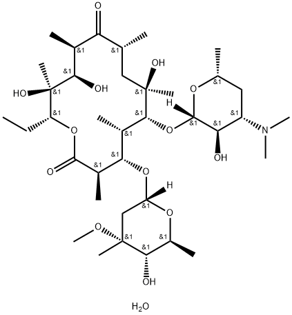 Erythromycin, hydrate (1:) Structure