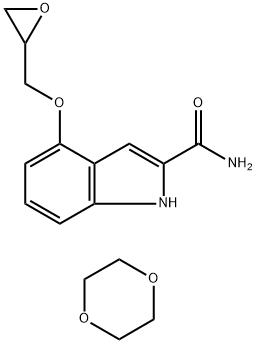 4-GLYCIDYLOXY-2-INDOLECARBOXAMIDE, COMPO UND WITH 1,4-DIOXANE (2:1), 97 Structure