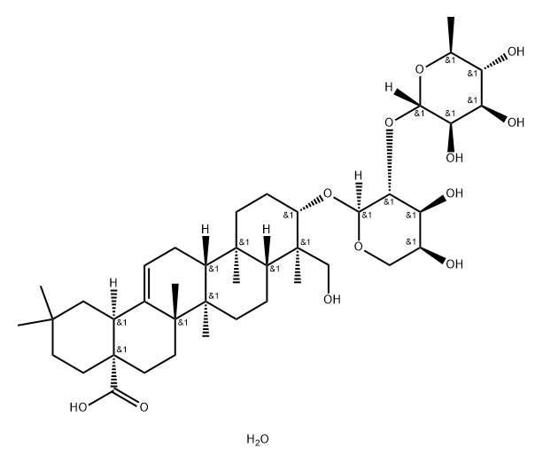 ALPHA-HEDERIN HYDRATE Structure