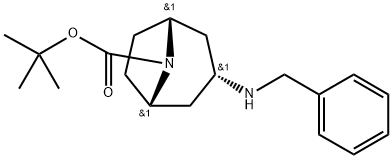 8-Azabicyclo[3.2.1]octane-8-carboxylic acid, 3-[(phenylmethyl)amino]-, 1,1-dimethylethyl ester, (3-endo)- Structure