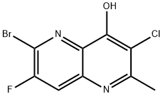 6-bromo-3-chloro-7-fluoro-2-methyl-1,5-naphthyridin-4-ol Structure