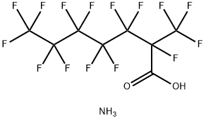 Heptanoic acid, 2,3,3,4,4,5,5,6,6,7,7,7-dodecafluoro-2-(trifluoromethyl)-, ammonium salt (1:1) Structure