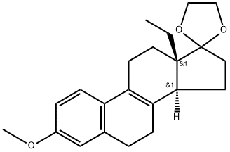 3-Methoxy-18-methylestra-1,3,5(10),8-tetraen-17-ethylene ketal 구조식 이미지