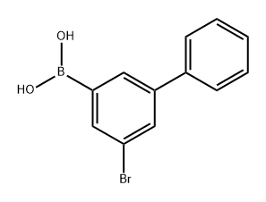 (5-bromo-[1,1'-biphenyl]-3-yl)boronic acid 구조식 이미지