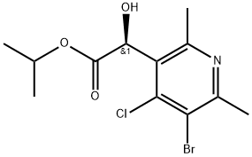 3-Pyridineacetic acid, 5-bromo-4-chloro-α-hydroxy-2,6-dimethyl-, 1-methylethyl ester, (αS)- 구조식 이미지