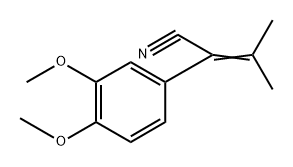 Benzeneacetonitrile, 3,4-dimethoxy-α-(1-methylethylidene)- 구조식 이미지