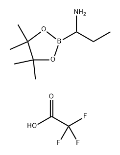 1,3,2-Dioxaborolane-2-methanamine, α-ethyl-4,4,5,5-tetramethyl-, 2,2,2-trifluoroacetate (1:1) 구조식 이미지