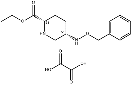 2-Piperidinecarboxylic acid, 5-[(phenylmethoxy)amino]-, ethyl ester, ethanedioate (1:1), (2S,5S)- 구조식 이미지