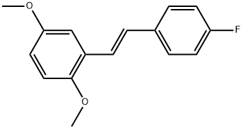 (E)-2-(4-fluorostyryl)-1,4-dimethoxybenzene Structure