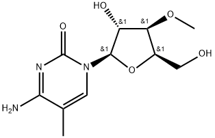 2(1H)-Pyrimidinone, 4-amino-5-methyl-1-(3-O-methyl-β-D-xylofuranosyl)- Structure