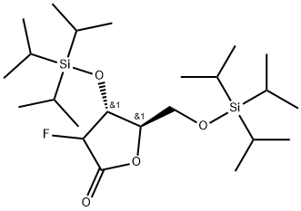 (4R,5R)-3-fluoro-4-((triisopropylsilyl)oxy)-5-(((triisopropylsilyl)oxy)methyl)dihydrofuran-2(3H)-one 구조식 이미지