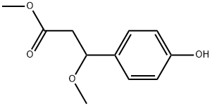 Benzenepropanoic acid, 4-hydroxy-β-methoxy-, methyl ester Structure