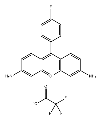 Xanthylium, 3,6-diamino-9-(4-fluorophenyl)-, 2,2,2-trifluoroacetate (1:1) Structure