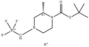 Borate(1-), [[(3S)-4-[(1,1-dimethylethoxy)carbonyl]-3-methyl-1-piperazinyl]methyl]trifluoro-, potassium (1:1), (T-4)- Structure