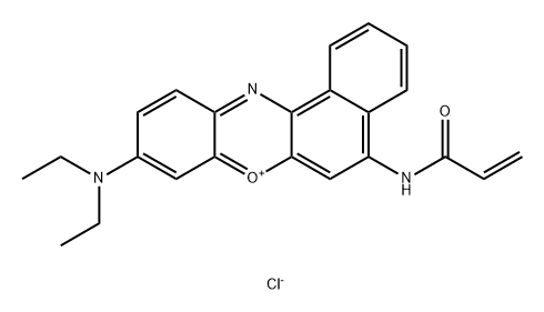 Benzo[a]phenoxazin-7-ium, 9-(diethylamino)-5-[(1-oxo-2-propen-1-yl)amino]-, chloride (1:1) Structure