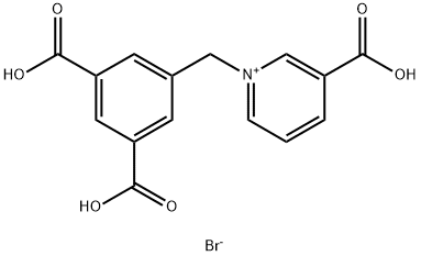 Pyridinium, 3-carboxy-1-[(3,5-dicarboxyphenyl)methyl]-, bromide (1:1) Structure