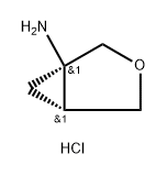 rac-(1R,5R)-3-oxabicyclo[3.1.0]hexan-1-amine hydrochloride, cis 구조식 이미지