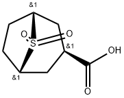 8-Thiabicyclo[3.2.1]octane-3-carboxylic acid, 8,8-dioxide, (3-exo)- Structure