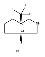 rac-(3aR,6aR)-3a-(trifluoromethyl)-octahydrocyclopenta[c]pyrrole hydrochloride Structure