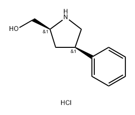 ((2S,4R)-4-phenylpyrrolidin-2-yl)methanol hydrochloride Structure