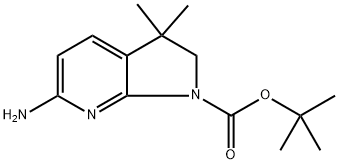 tert-Butyl 6-amino-3,3-dimethyl-2,3-dihydro-1H-pyrrolo[2,3-b]pyridine-1-carboxylate Structure