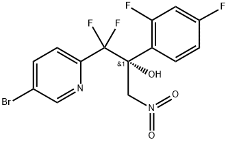 (R)-1-(5-bromopyridin-2-yl)-2-(2,4-difluorophenyl)-1,1-difluoro-3-nitropropan-2-ol Structure