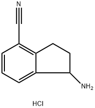 1-AMINO-2,3-DIHYDRO-1H-INDENE-4-CARBONITRILE HYDROCHLORIDE Structure