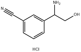 3-(1-AMINO-2-HYDROXYETHYL)BENZONITRILE HYDROCHLORIDE 구조식 이미지