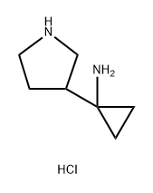 Cyclopropanamine, 1-(3-pyrrolidinyl)-, hydrochloride (1:2) Structure