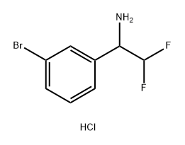1-(3-bromophenyl)-2,2-difluoroethanamine HCl 구조식 이미지