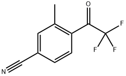 3-Methyl-4-(2,2,2-trifluoroacetyl)benzonitrile 구조식 이미지