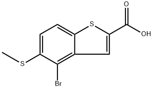 4-Bromo-5-(methylthio)benzo[b]thiophene-2-carboxylic acid Structure