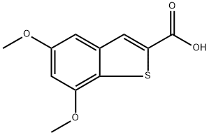 5,7-Dimethoxybenzo[b]thiophene-2-carboxylic acid Structure