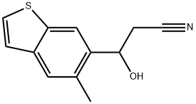 β-Hydroxy-5-methylbenzo[b]thiophene-6-propanenitrile Structure