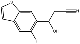 5-Fluoro-β-hydroxybenzo[b]thiophene-6-propanenitrile Structure