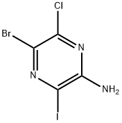 5-Bromo-6-chloro-3-iodopyrazin-2-amine Structure