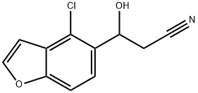 4-Chloro-β-hydroxy-5-benzofuranpropanenitrile Structure