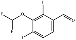 3-(difluoromethoxy)-2-fluoro-4-iodobenzaldehyde Structure