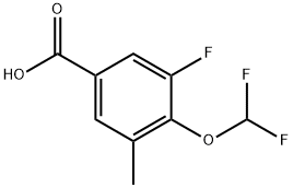 4-(Difluoromethoxy)-3-fluoro-5-methylbenzoic acid Structure