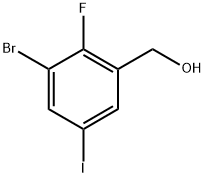 (3-Bromo-2-fluoro-5-iodophenyl)methanol Structure