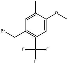 1-(Bromomethyl)-4-methoxy-5-methyl-2-(trifluoromethyl)benzene Structure