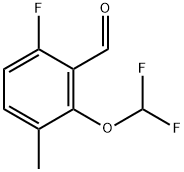 2-(difluoromethoxy)-6-fluoro-3-methylbenzaldehyde Structure