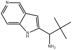 2,2-dimethyl-1-(1H-pyrrolo[3,2-c]pyridin-2-yl)propan-1-amine Structure