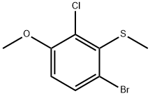 (6-Bromo-2-chloro-3-methoxyphenyl)(methyl)sulfane Structure