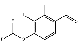 4-(difluoromethoxy)-2-fluoro-3-iodobenzaldehyde Structure