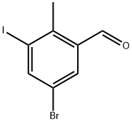 5-Bromo-3-iodo-2-methylbenzaldehyde 구조식 이미지