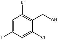 (2-bromo-6-chloro-4-fluorophenyl)methanol 구조식 이미지