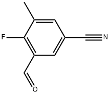 4-Fluoro-3-formyl-5-methylbenzonitrile Structure